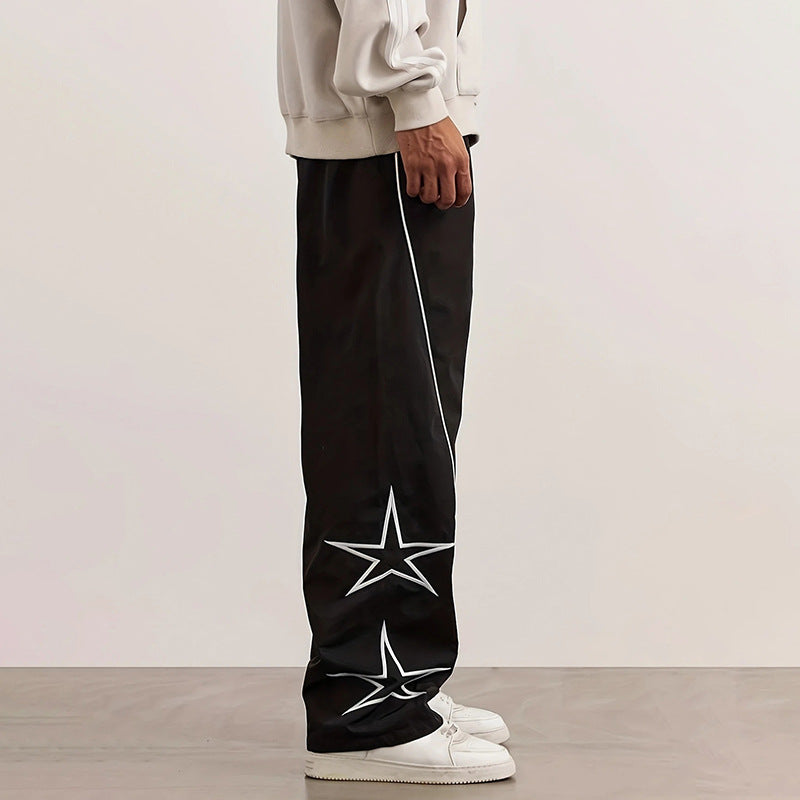 Star Stripe Summer Thin Loose Trackpants