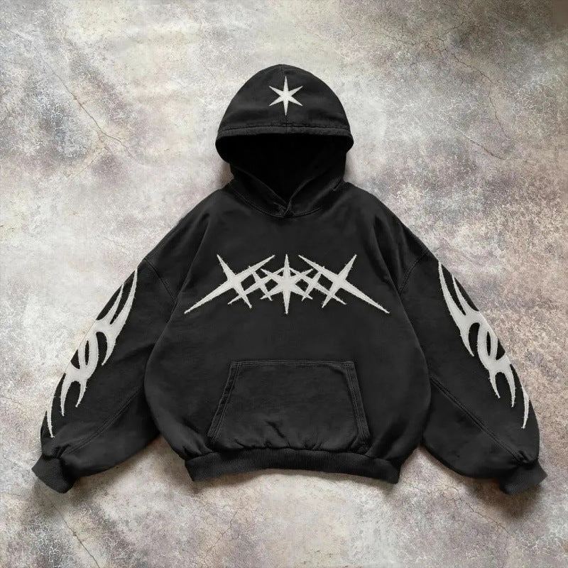 Y2K Gothic Printed Pullover Hoodie